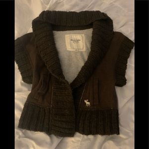 Abercrombie sleeveless open faced sweater